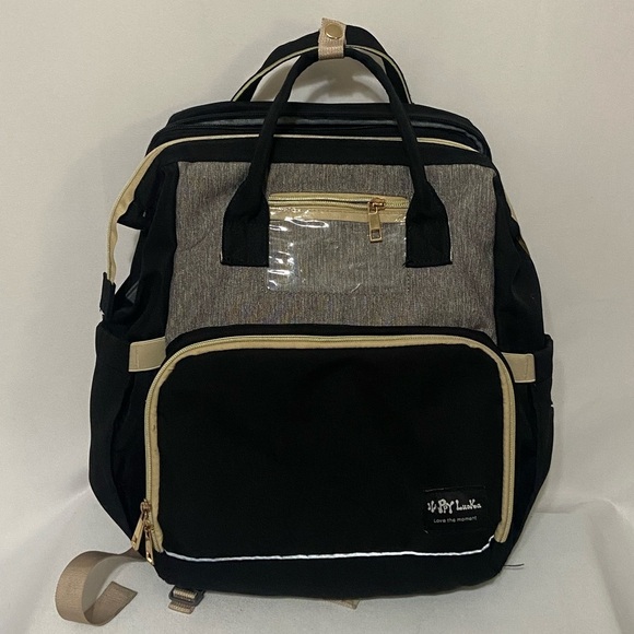 HAPPYLUOKA Baby Diaper Bag Backpack Adjustable Shoulder Straps LIKE NEW - Picture 2 of 8